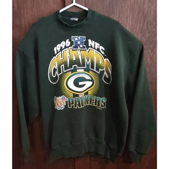 Vintage Green Bay Packers Division Champs Pro player Sweatshirt 2XL 1996 NFL - Picture 1 of 7